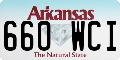 AR license plate 660WCI
