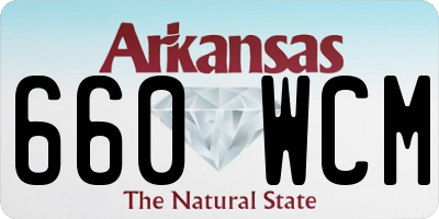AR license plate 660WCM