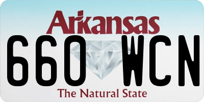 AR license plate 660WCN
