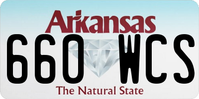 AR license plate 660WCS