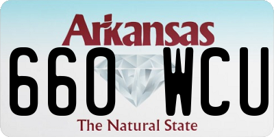 AR license plate 660WCU