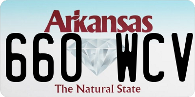 AR license plate 660WCV