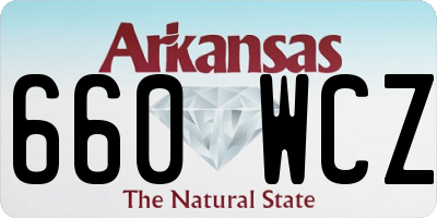 AR license plate 660WCZ