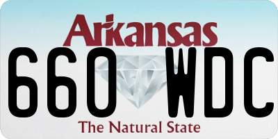 AR license plate 660WDC