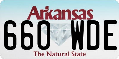 AR license plate 660WDE