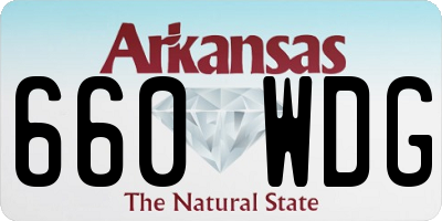 AR license plate 660WDG