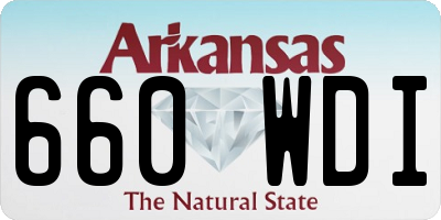 AR license plate 660WDI