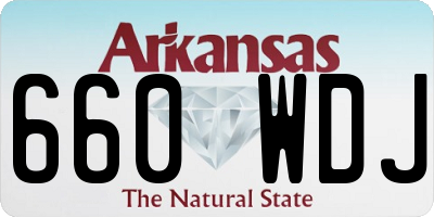 AR license plate 660WDJ