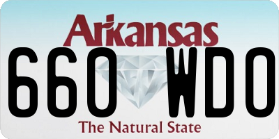 AR license plate 660WDO