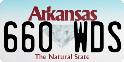 AR license plate 660WDS