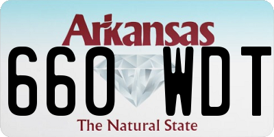 AR license plate 660WDT