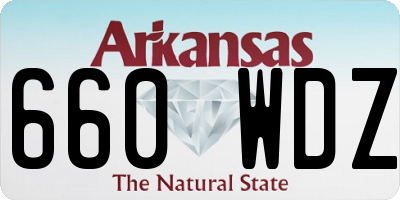 AR license plate 660WDZ