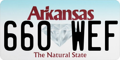 AR license plate 660WEF