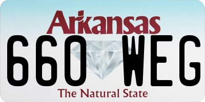 AR license plate 660WEG