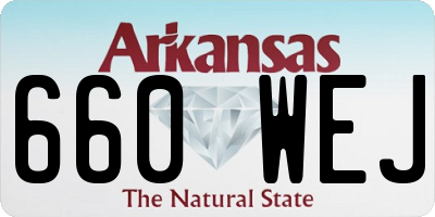 AR license plate 660WEJ