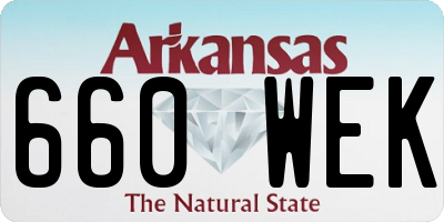 AR license plate 660WEK