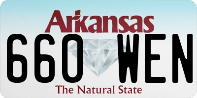 AR license plate 660WEN