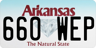 AR license plate 660WEP