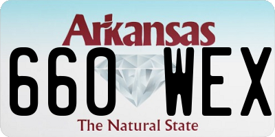 AR license plate 660WEX