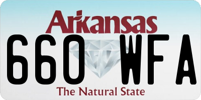 AR license plate 660WFA