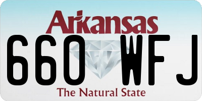 AR license plate 660WFJ