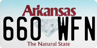 AR license plate 660WFN