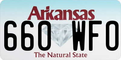 AR license plate 660WFO