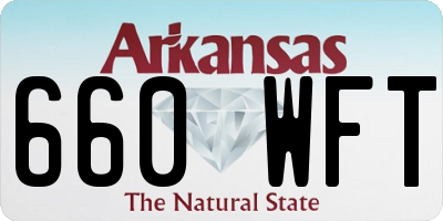 AR license plate 660WFT