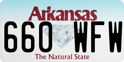 AR license plate 660WFW