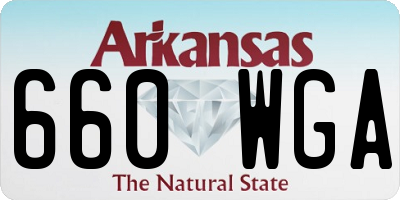 AR license plate 660WGA