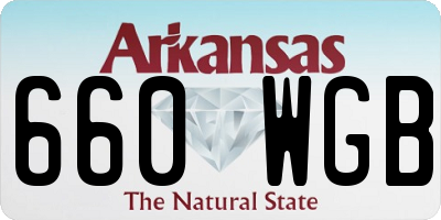 AR license plate 660WGB