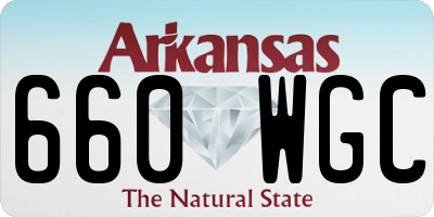 AR license plate 660WGC