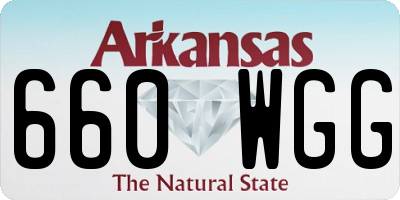 AR license plate 660WGG