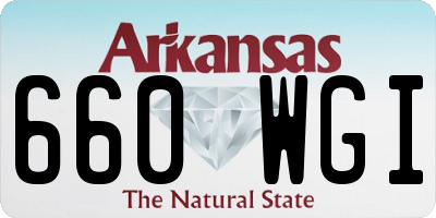 AR license plate 660WGI