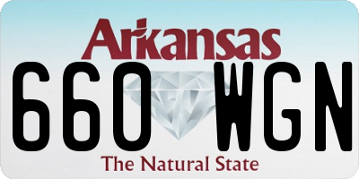 AR license plate 660WGN