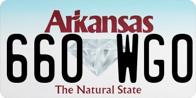 AR license plate 660WGO