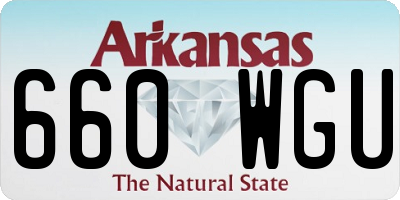 AR license plate 660WGU