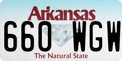 AR license plate 660WGW