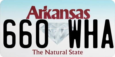 AR license plate 660WHA