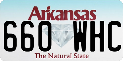 AR license plate 660WHC
