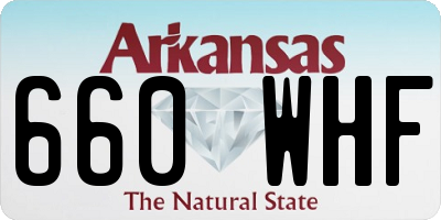AR license plate 660WHF