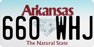 AR license plate 660WHJ