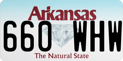 AR license plate 660WHW