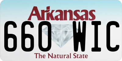 AR license plate 660WIC