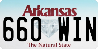 AR license plate 660WIN