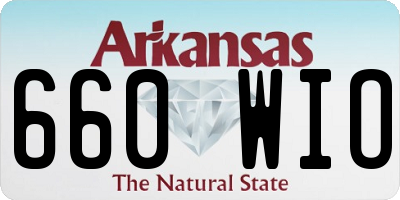 AR license plate 660WIO