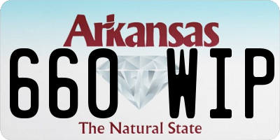 AR license plate 660WIP