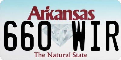 AR license plate 660WIR
