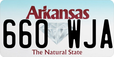AR license plate 660WJA