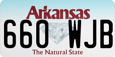 AR license plate 660WJB